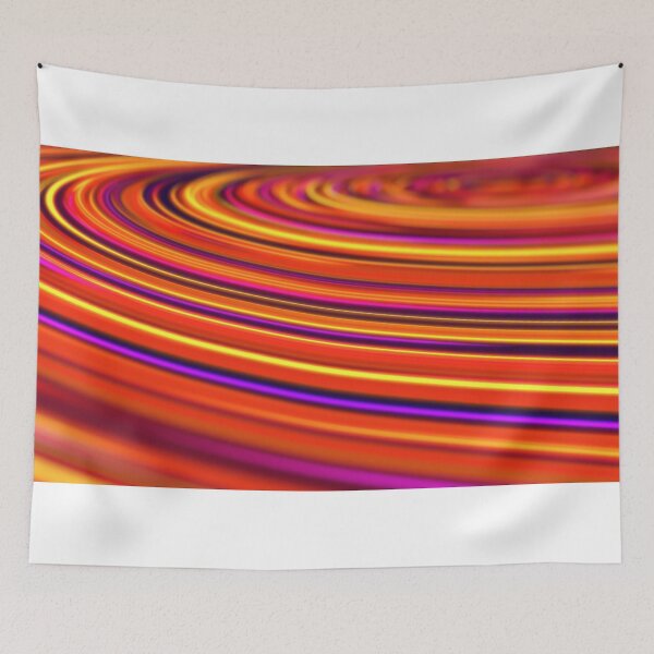 Item preview, Glowing Neon Light Rings Circle Around Abstract Blurred Copyspace designed and sold by IncrediVFX.