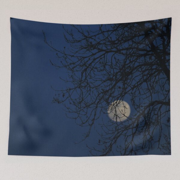 Item preview, Photographic print of moon behind a tree designed and sold by Zummi.