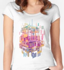 Building Clouds Women's Fitted Scoop T-Shirt