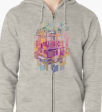 Building Clouds Zipped Hoodie