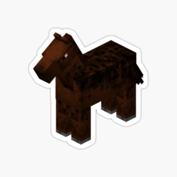 minecraft horse brown Sticker