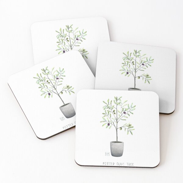 Item preview, Olive Tree potted plant painting designed and sold by kimsketchbook.