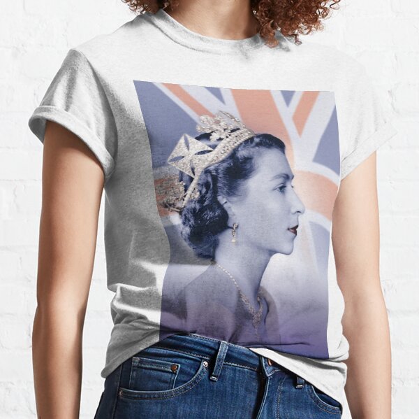 Queen Elizabeth II & Union Jack Classic T-Shirt