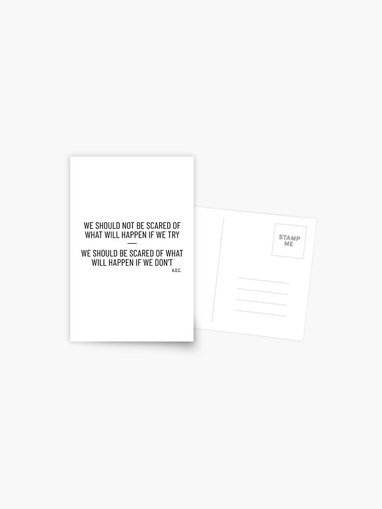 Quote Postcard Alexandria Ocasio Cortez AOC