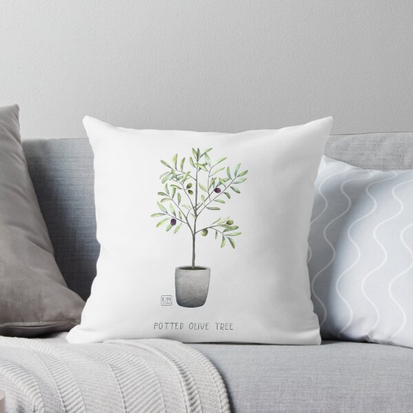 Item preview, Olive Tree potted plant painting designed and sold by kimsketchbook.