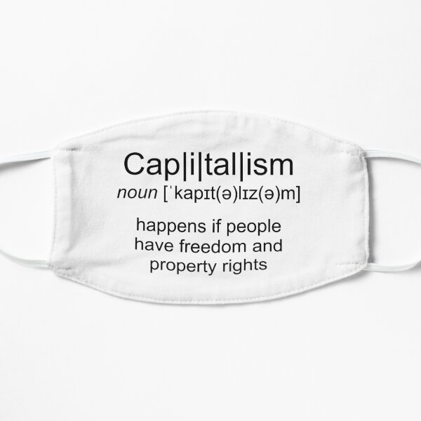 Definition of capitalism Flat Mask