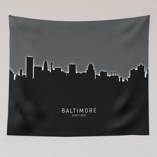 Item preview, Baltimore Maryland Skyline designed and sold by ArtPrints.