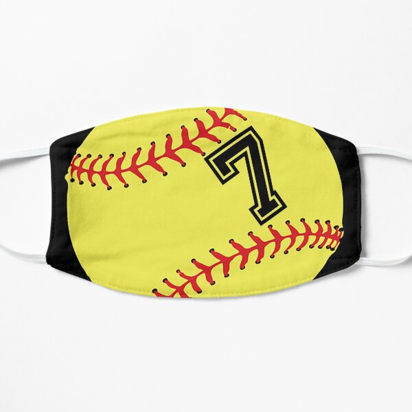 Download Yellow Softball Sports Face Mask Mask By Theshirtinator Redbubble PSD Mockup Templates