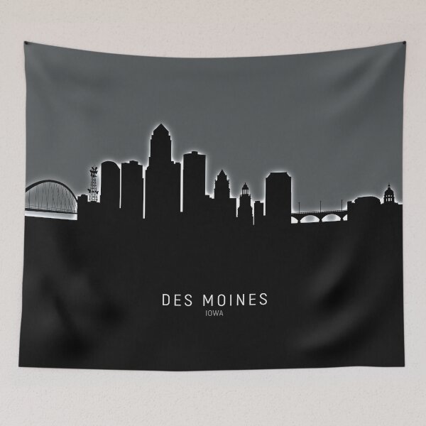 Item preview, Des Moines Iowa Skyline designed and sold by ArtPrints.