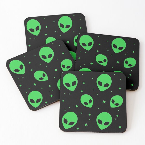 Item preview, Green Alien and Stars pattern designed and sold by lipemo.
