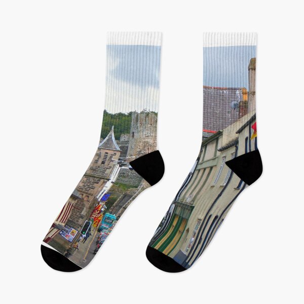 Item preview, Conwy street and castle, Wales designed and sold by FranWest.
