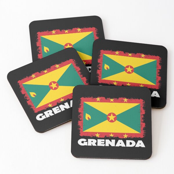 Item preview, Grenada National Flag Distress  designed and sold by IdentiTee Studios.