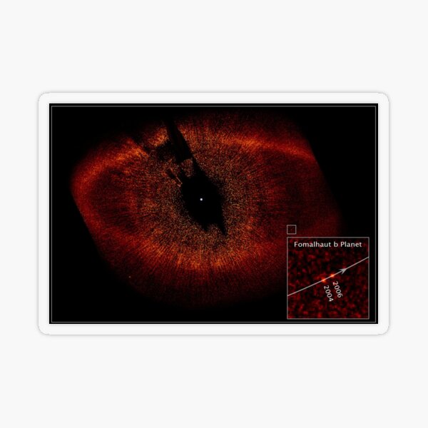 An image taken in 2008 by the Hubble Space Telescope revealed Fomalhaut b in orbit around the star Fomalhaut Transparent Sticker