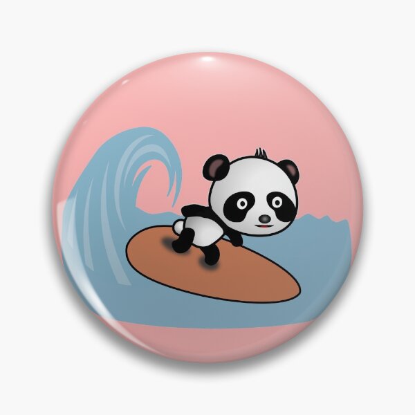 Item preview, Panda surfer rides the wave - comic style motif designed and sold by madrigenum.