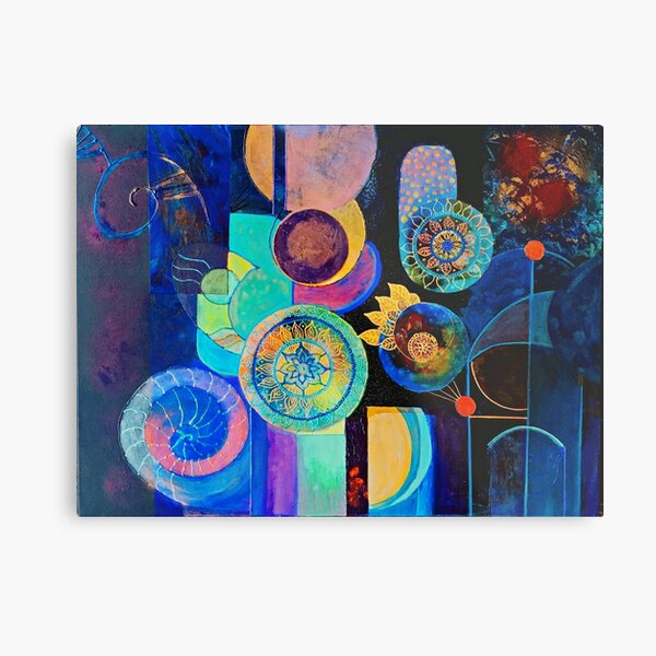 Multicolored mandalas Metal Print