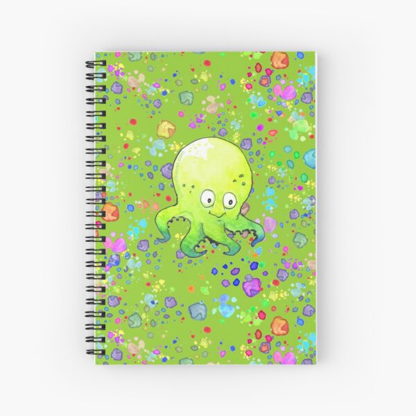 Octobaby Brother Bobby Pattern Spiral Notebook