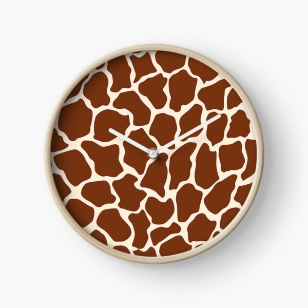 Giraffe Animal Print Africa And Safari Style Clock