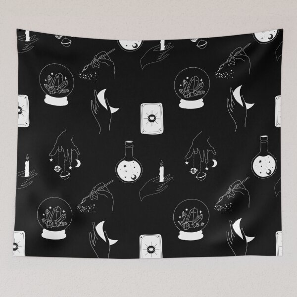 Item preview, Black and white Occult and astrology designed and sold by OneLinePrint.