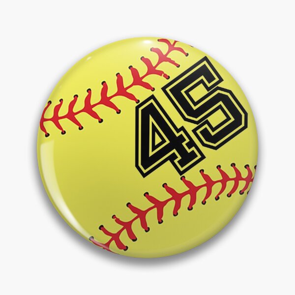 Item preview, Softball Player Jersey No 45 Back Number #45 Ball Sport Sticker Gift designed and sold by theshirtinator.