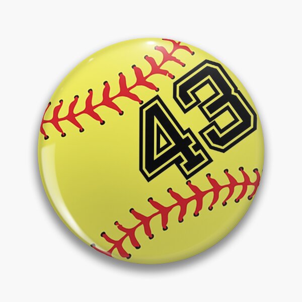 Item preview, Softball Player Jersey No 43 Back Number #43 Ball Sport Sticker Gift designed and sold by theshirtinator.