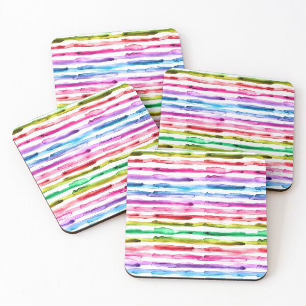 Item preview, Watercolor Stripes Rainbow designed and sold by Olooriel.