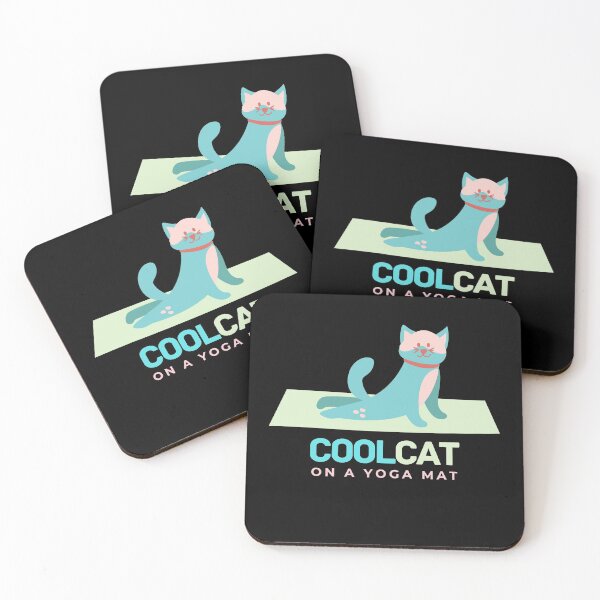 Item preview, Cool Cat on a Yoga Mat designed and sold by Rhu Creations.