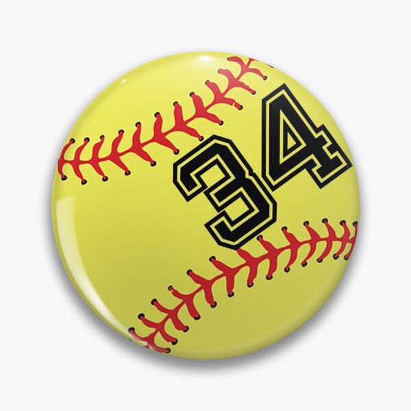Item preview, Softball Player Jersey No 34 Back Number #34 Ball Sport Sticker Gift designed and sold by theshirtinator.