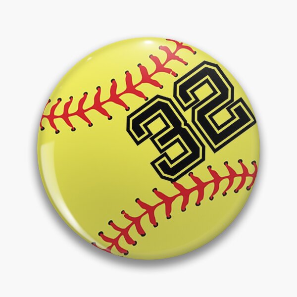 Item preview, Softball Player Jersey No 32 Back Number #32 Ball Sport Sticker Gift designed and sold by theshirtinator.