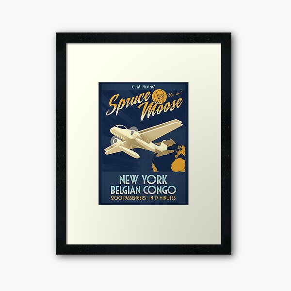 Fly the Spruce Moose Framed Art Print