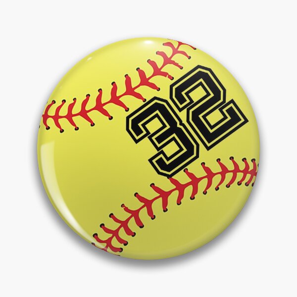 Item preview, Softball Player Jersey No 32 Back Number #32 Ball Sport Sticker Gift designed and sold by theshirtinator.