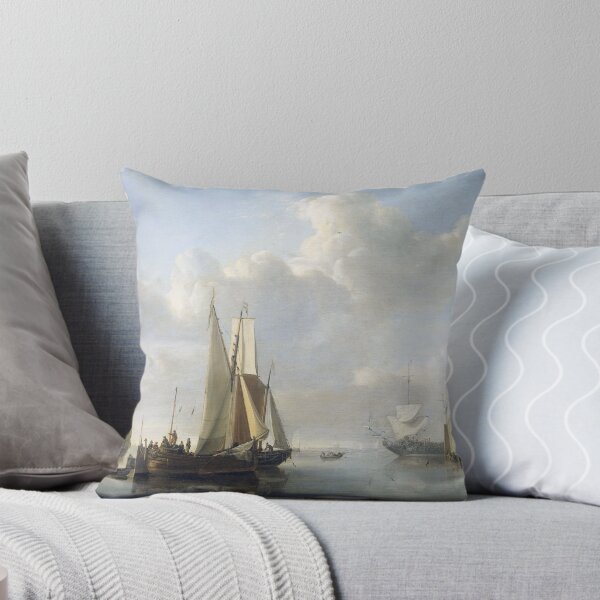 Item preview, Ships off the coast, maritime image for sailors, Willem van de Velde designed and sold by Mauswohn.