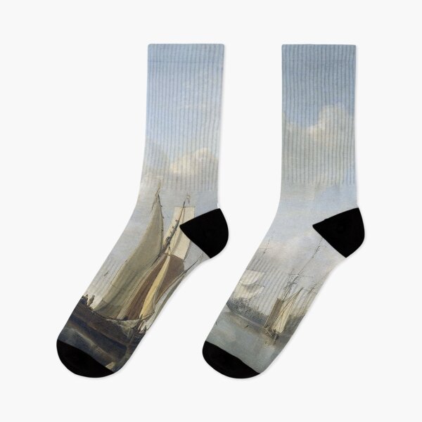 Item preview, Ships off the coast, maritime image for sailors, Willem van de Velde designed and sold by Mauswohn.
