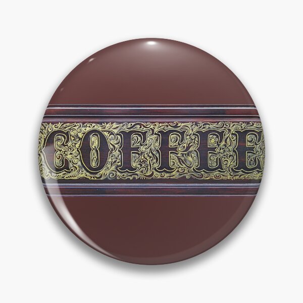 Item preview, Coffee Sign Ornate Gold Vintage Retro Hand Painted designed and sold by RetroVandal.