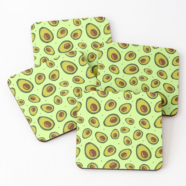 Item preview, Green Avocado Fruits Pattern designed and sold by HotHibiscus.