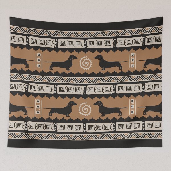 Item preview, Ancient tribal dogs | Smooth dachshund designed and sold by Camilla Fjäder.