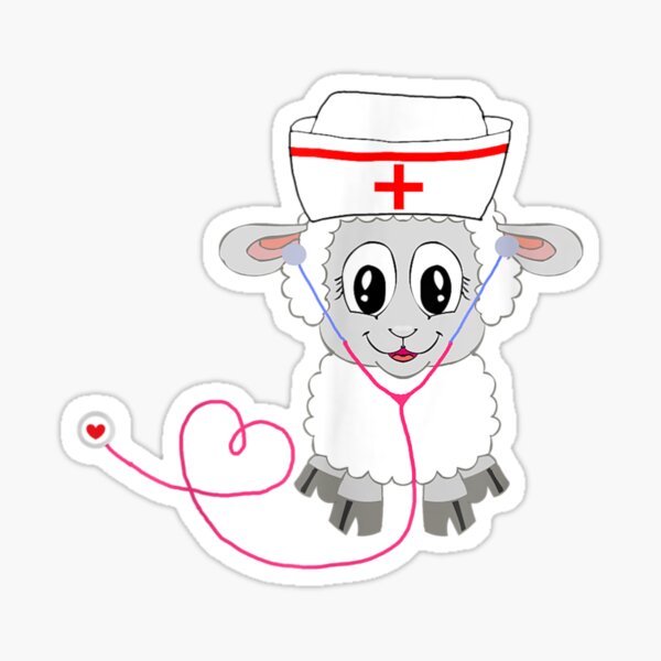 "Nurse Sheep Funny Doctor Lamb Nursing Livestock Rn Cattle T Shirt