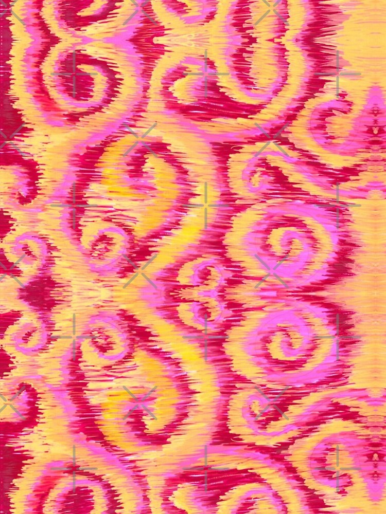 pink and golden ikat by nobelbunt