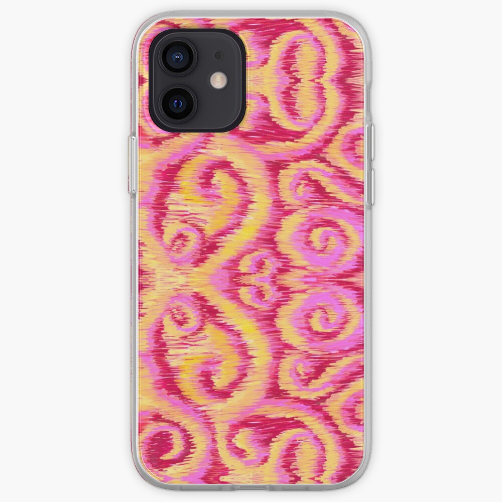 pink and golden ikat iPhone Case & Cover