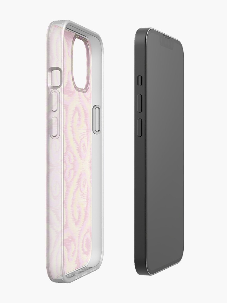 Alternate view of pink and golden ikat iPhone Case
