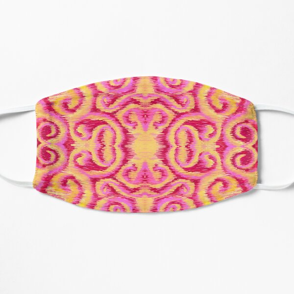 pink and golden ikat Mask