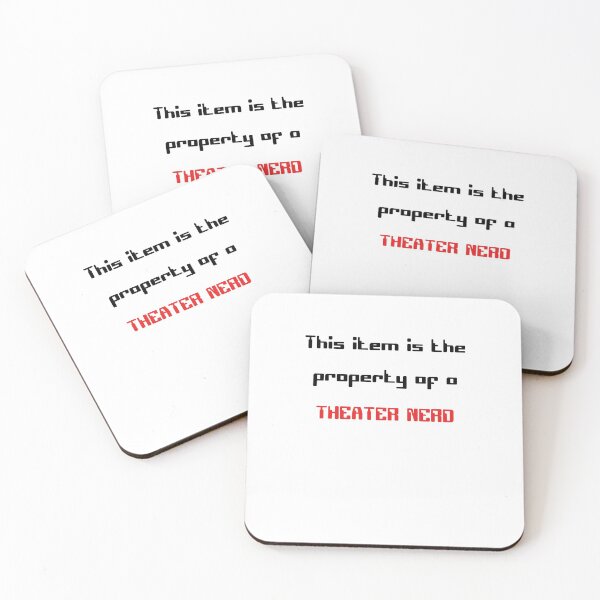 Item preview, Funny 'This item is the property of a Theater Nerd' on white gift designed and sold by Stageystuff.