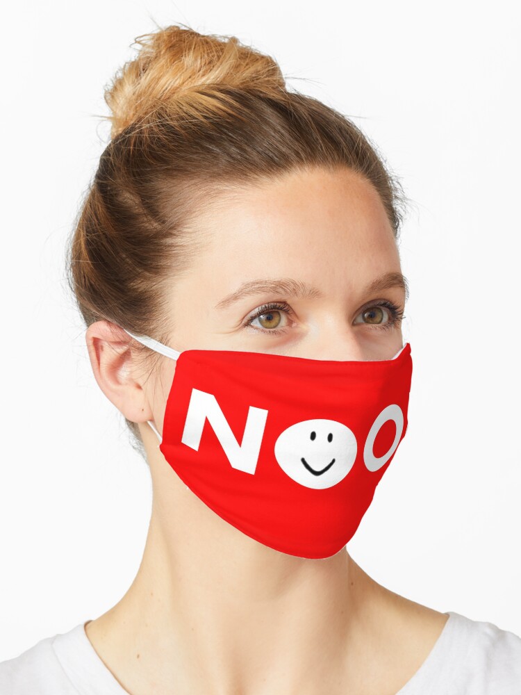 Roblox Noob Oof Gaming Noob Mask By Smoothnoob Redbubble - red oof head roblox oof