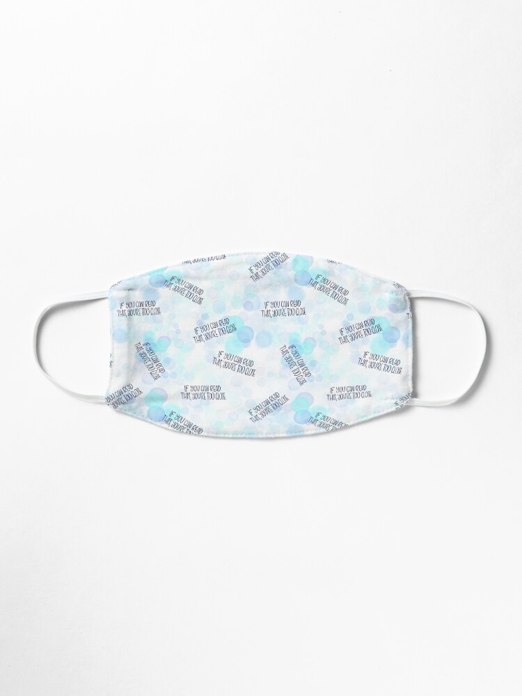 Alternate view of If you can read this, you're too close - introvert 4 blue and navy Mask