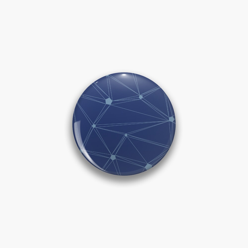 Pentagon grid classic blue Pin
