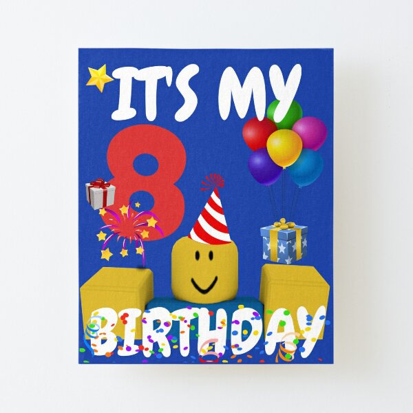 Roblox Noob Birthday Boy It S My 9th Birthday Fun 9 Years Old Gift T Shirt Mounted Print By Smoothnoob Redbubble - boy noob pictures roblox