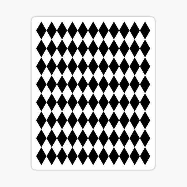 Item preview, Black & White Harlequin Diamond Pattern designed and sold by BleuSky.