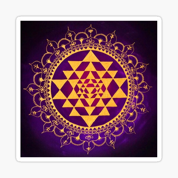 Heilige Geometrie Sri Yantra Sticker