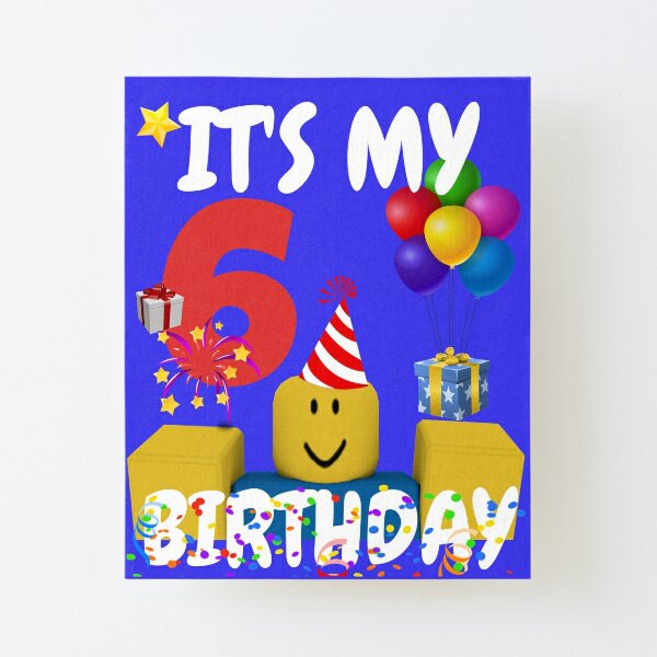 Roblox Noob Birthday Boy It S My 10th Birthday Fun 10 Years Old Gift Mounted Print By Smoothnoob Redbubble - bithday hat roblox