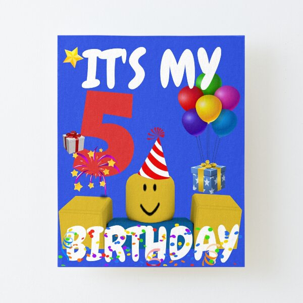 Roblox Noob Birthday Boy It S My 10th Birthday Fun 10 Years Old Gift T Shirt Mounted Print By Smoothnoob Redbubble - will ship after oct 9 roblox center piece roblox party supplies