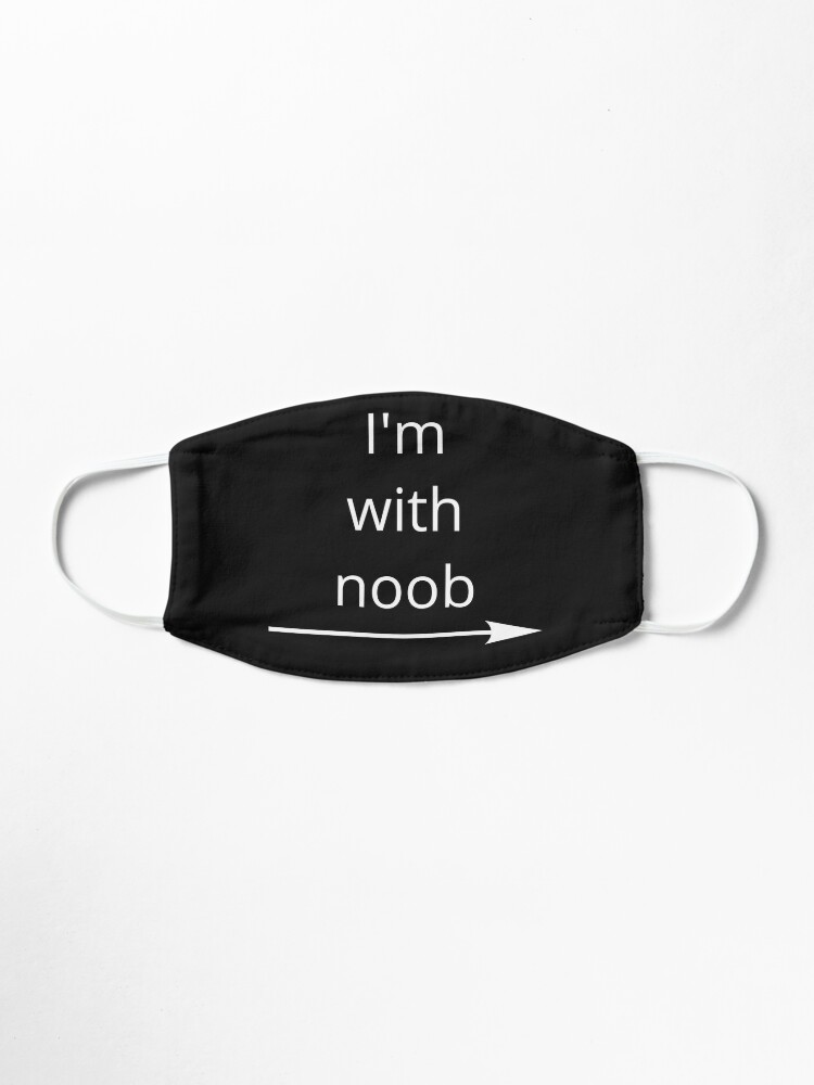 Roblox I M With Noob Meme Funny Noob Gamer Gifts Idea Mask By Smoothnoob Redbubble - i m with noob roblox